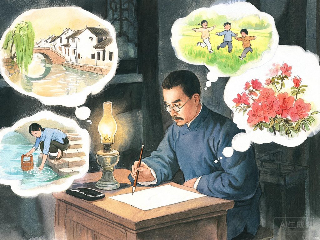 鲁迅的梦境与现实插画
