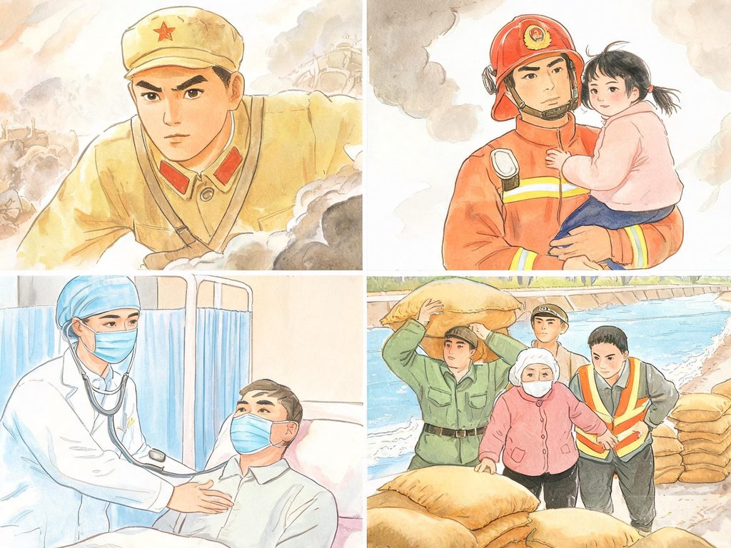 从黄继光到董存瑞的英雄故事画面