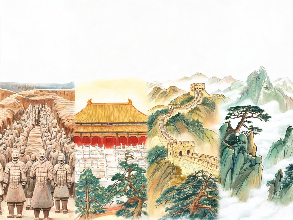 黄山花岗岩地貌形成过程示意图
