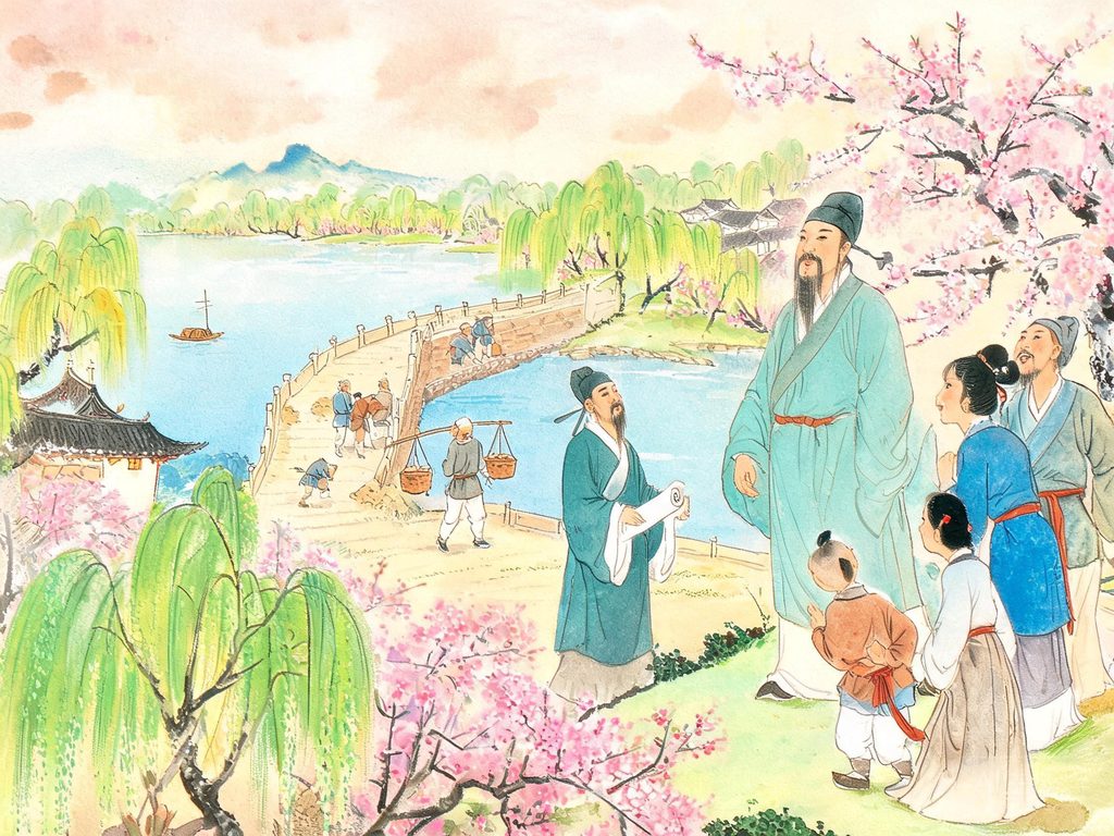 莲藕和莲子生长过程插画