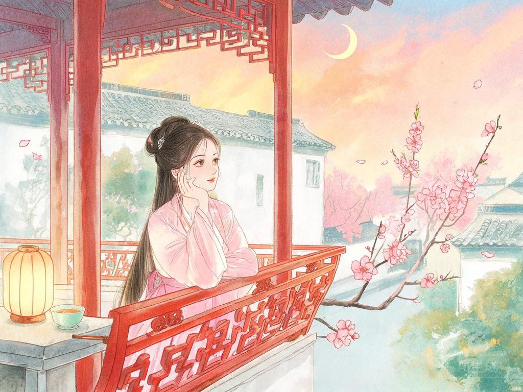 镜子发展历史插画