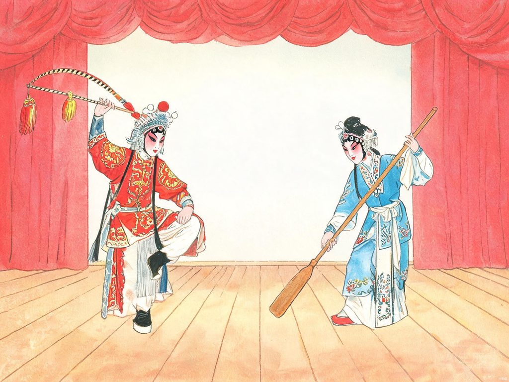 中国艺术写意连珠插画