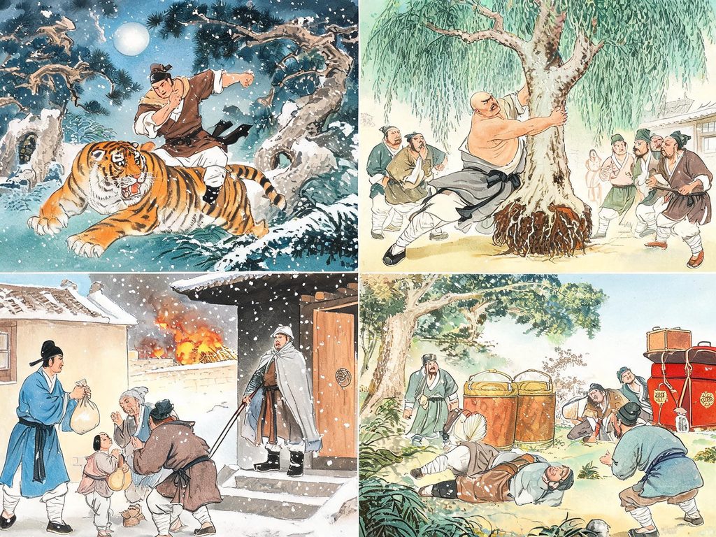 安全路线和警示牌插画
