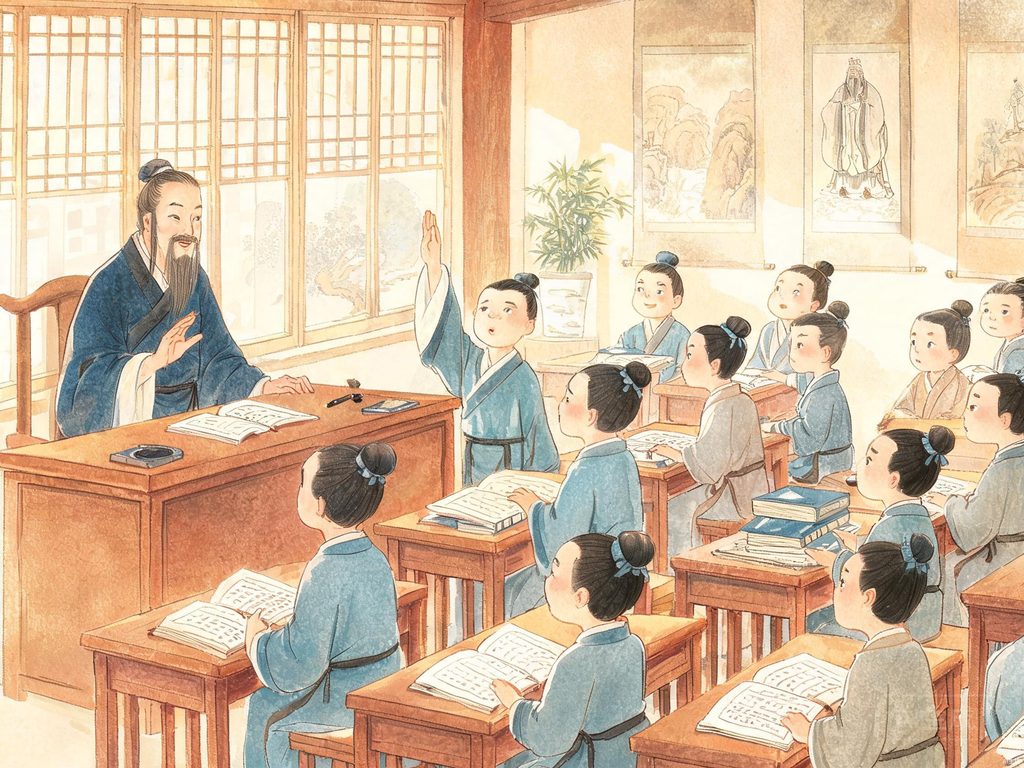 孙中山求学与革命的故事插画