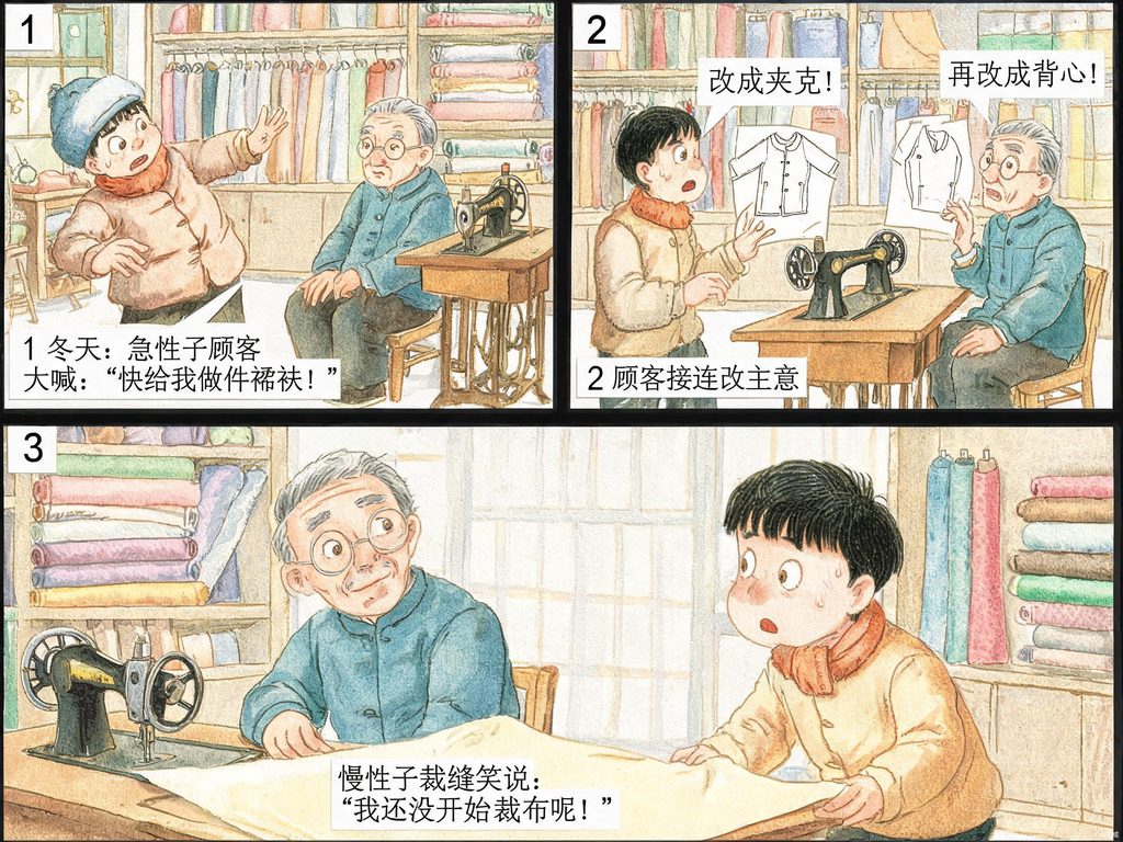 四个快慢对比故事连成的珠串