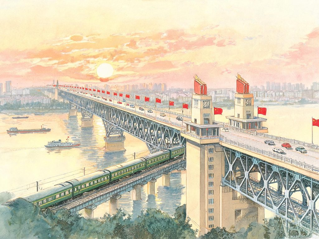 赵州桥与李春的故事插画