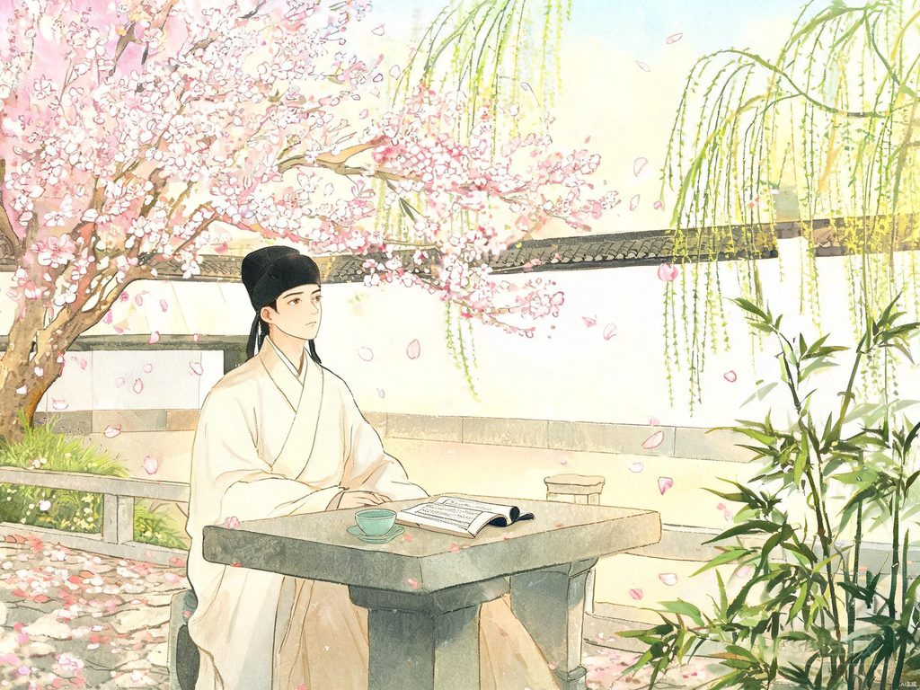 清白做人连珠插画