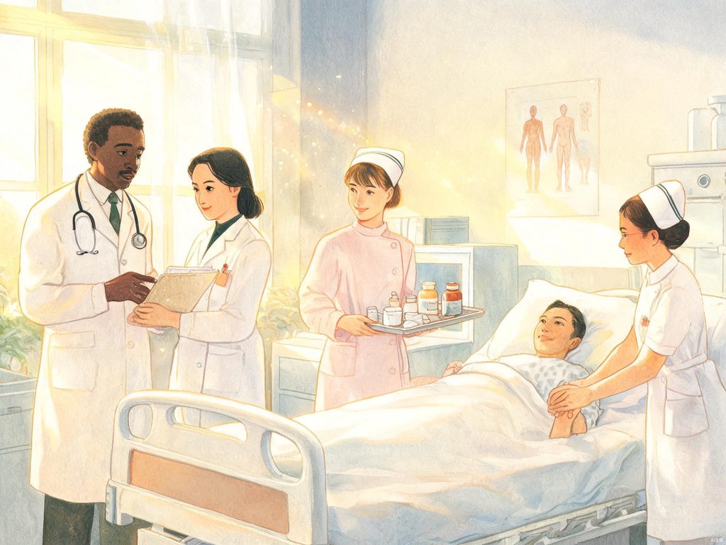 几位白衣战士在不同战场救人的画面