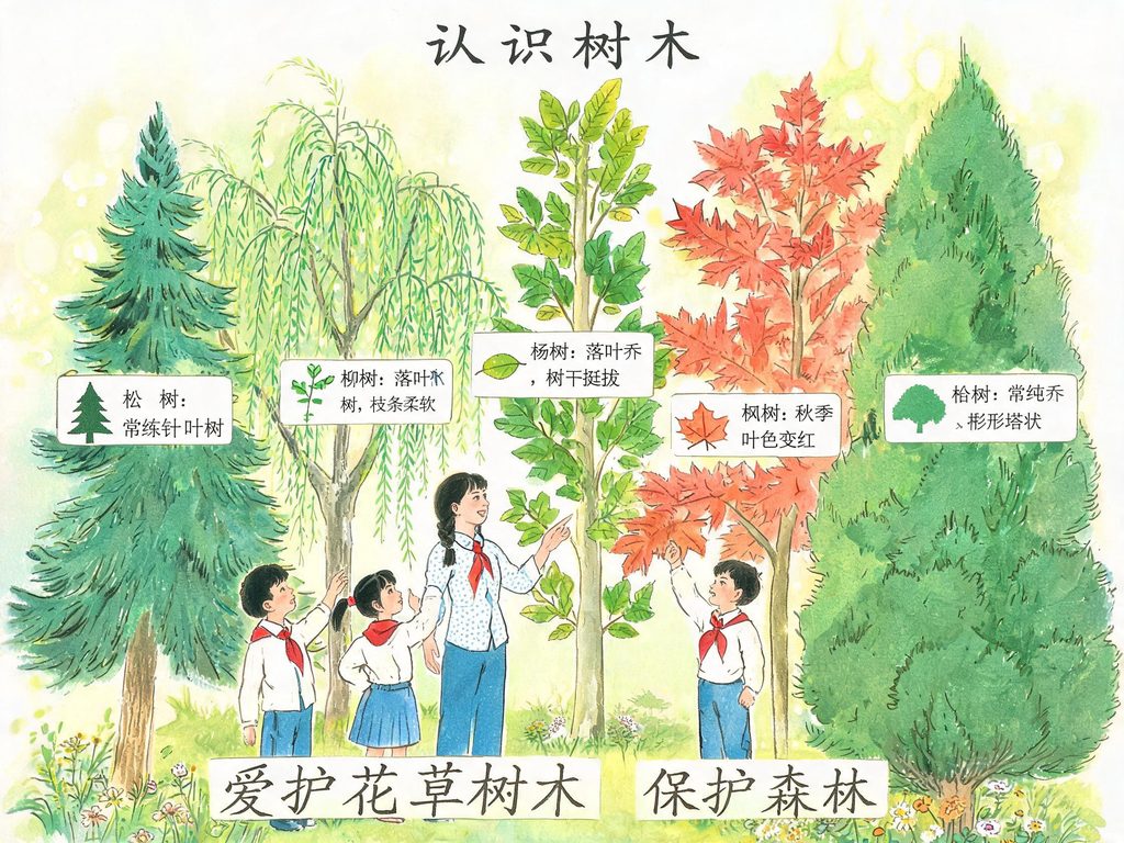 一棵巨大的古树，树干粗得要十几个人才能抱住，枝叶遮天蔽日