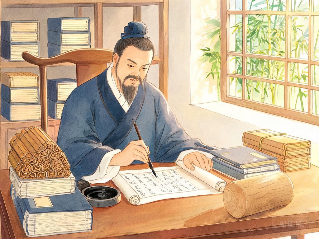 史书、时间线和判断插画