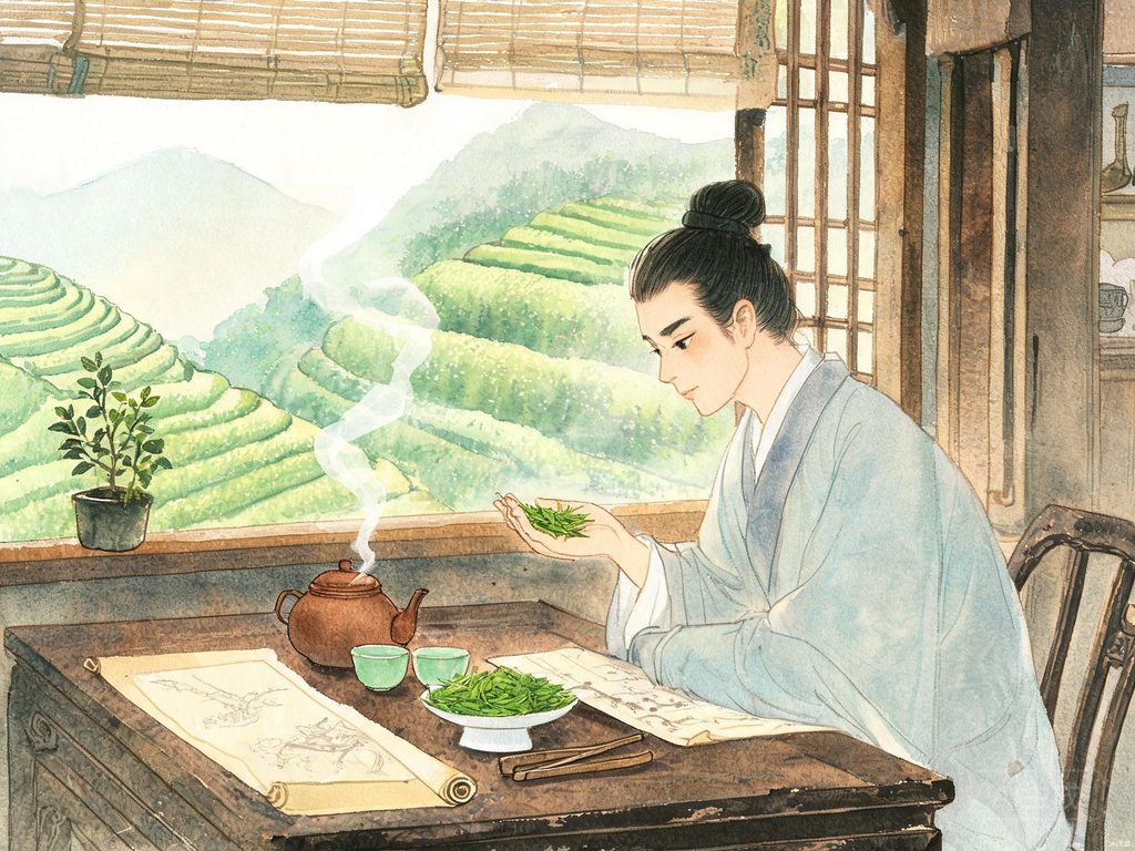 中国茶的历史插画
