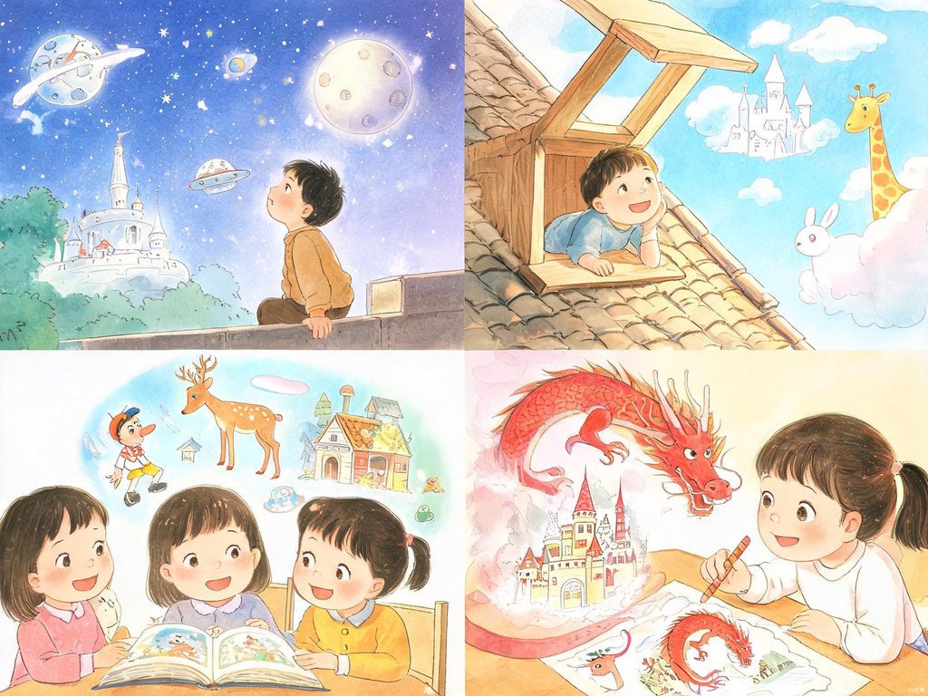 从天窗到安徒生窗边写童话的故事画面