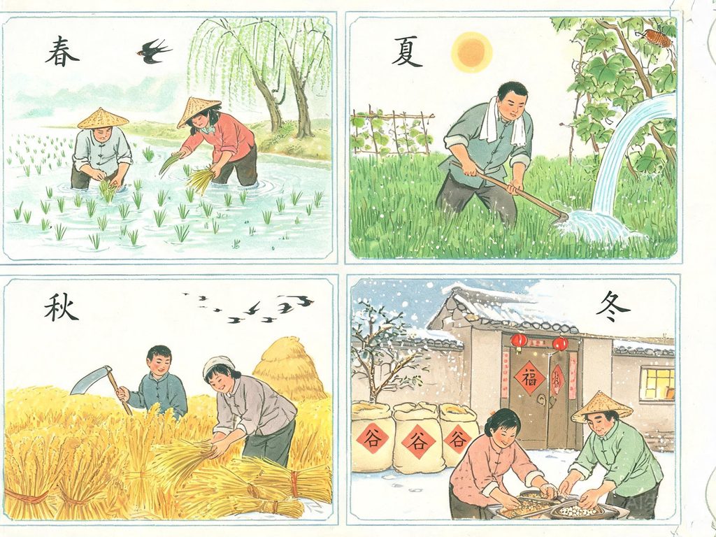 二十四节气转盘围着一年的农事活动转