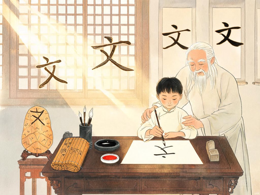 汉字守护者连珠插画