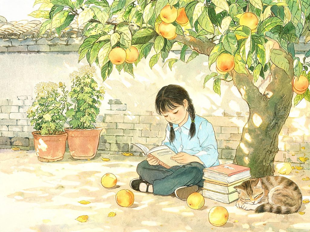 阅读滋养人生的连珠插画