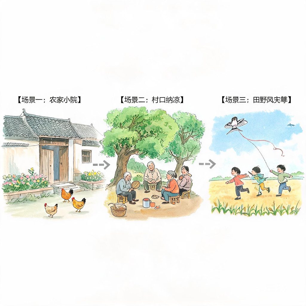 从乡下人家到丰子恺画乡村的故事画面