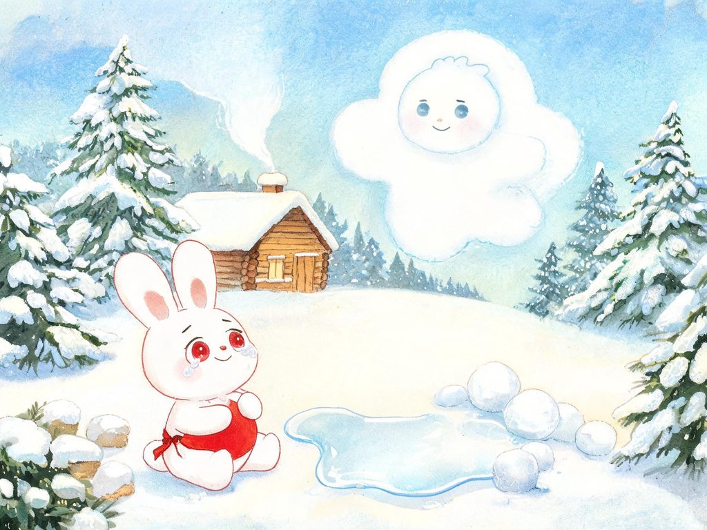 雪花形成过程示意图