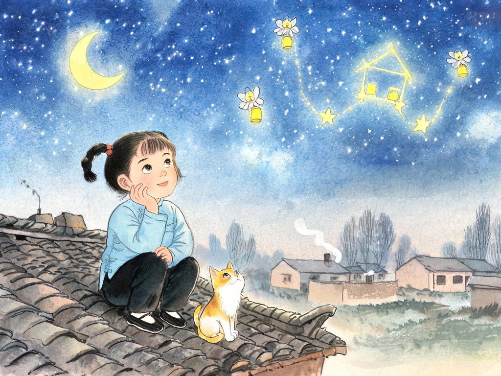 丝绸之路上商队驼铃和东西方交流的插画