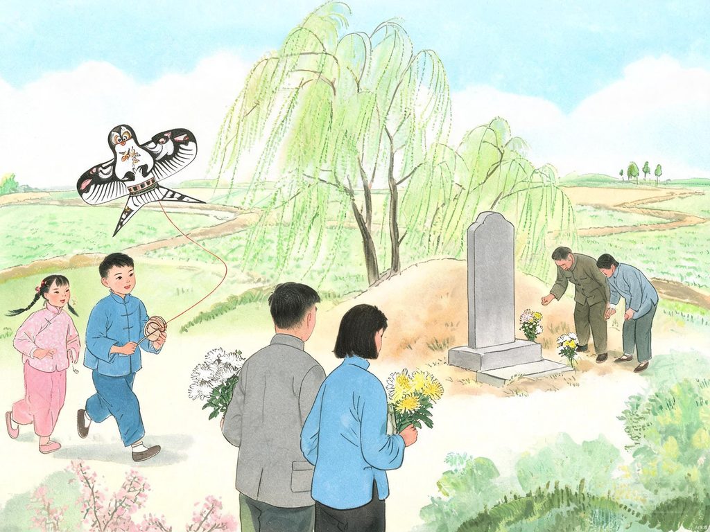 春天物候与节气知识连珠故事插画