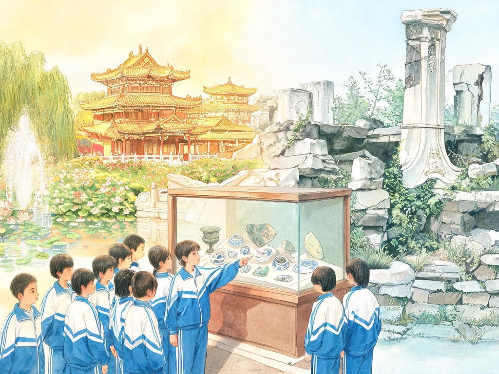 故宫文物装箱南迁插画