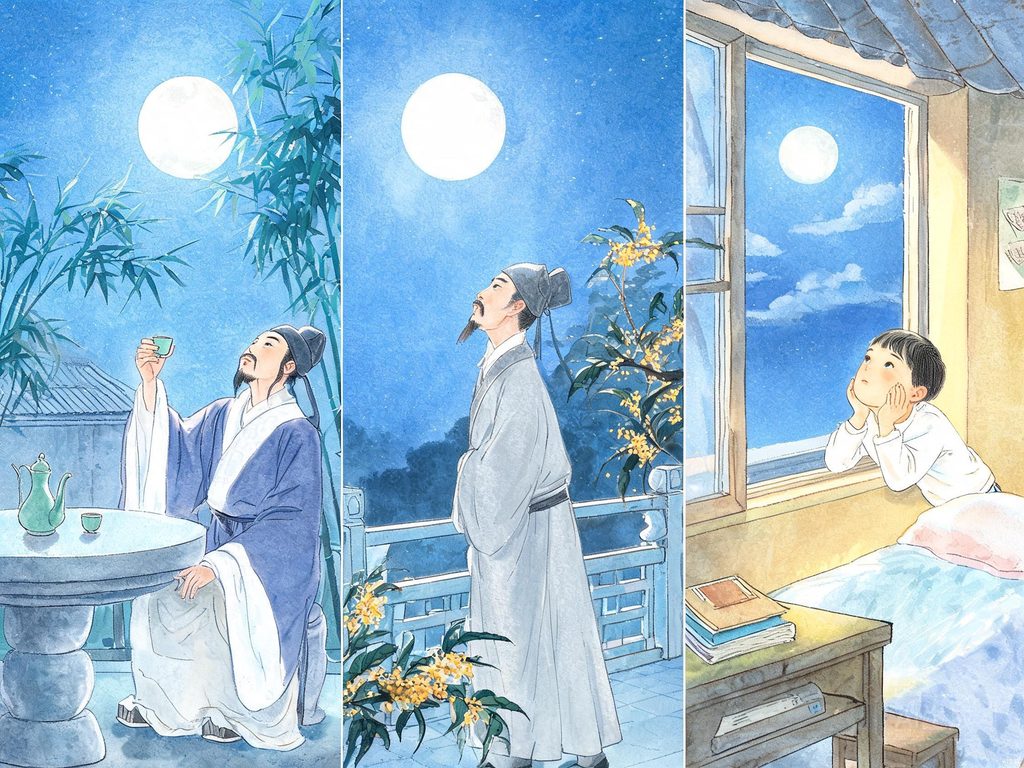 人类登月历程插画