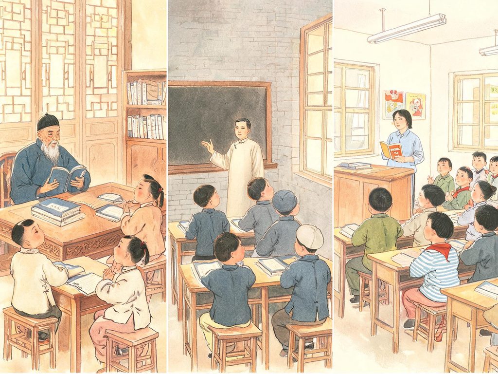 中国语文教育变迁连珠故事插画