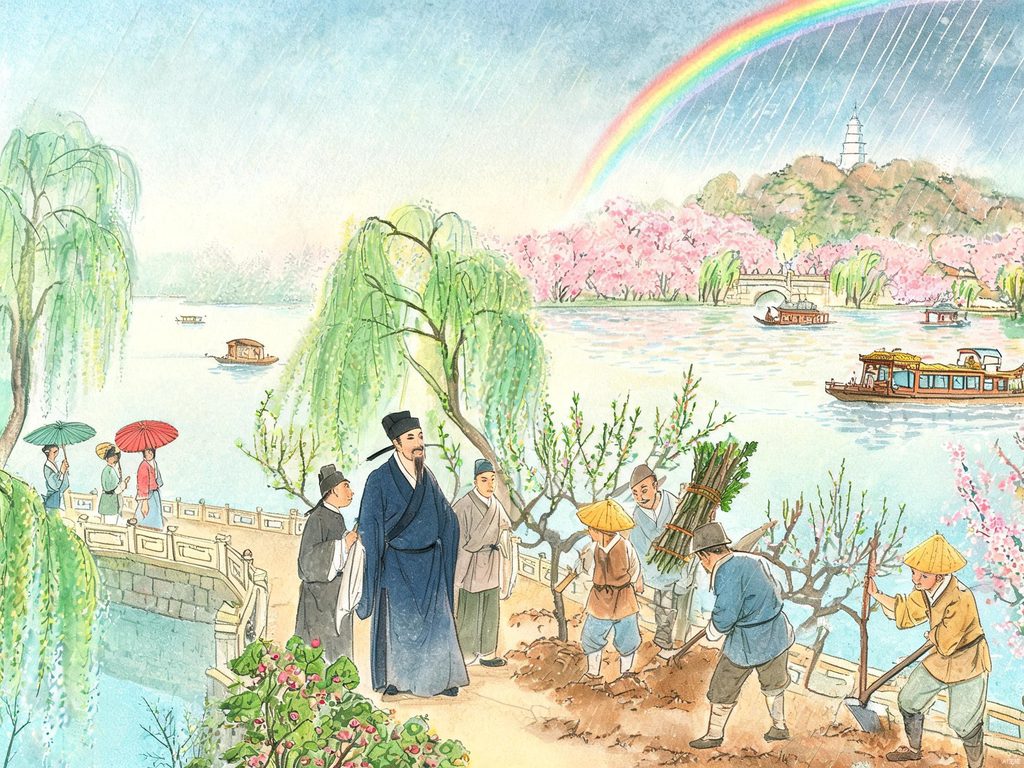 从雨后田野到普希金雨天的故事画面