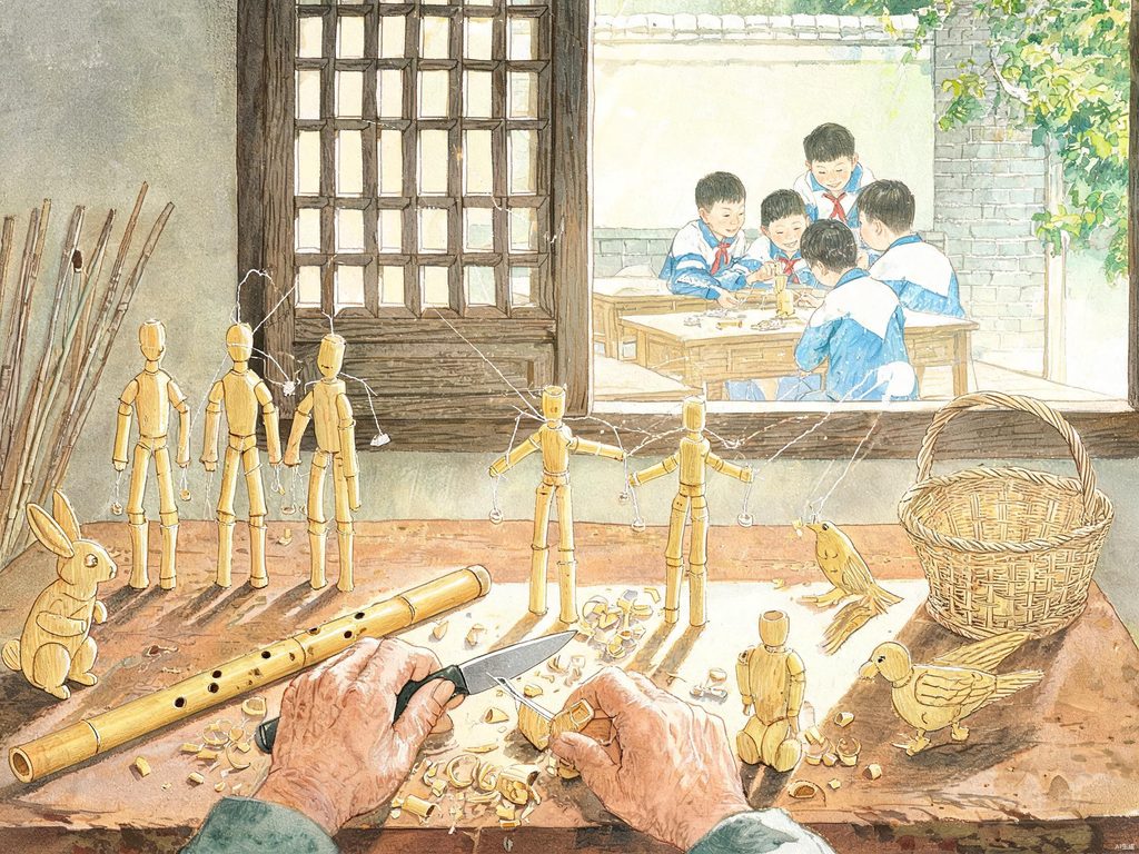 自制玩具连珠插画