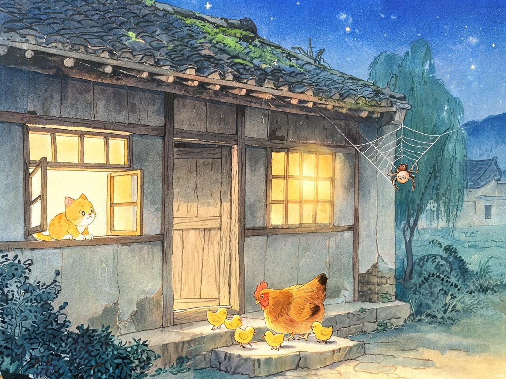 安徒生童话老房子插画