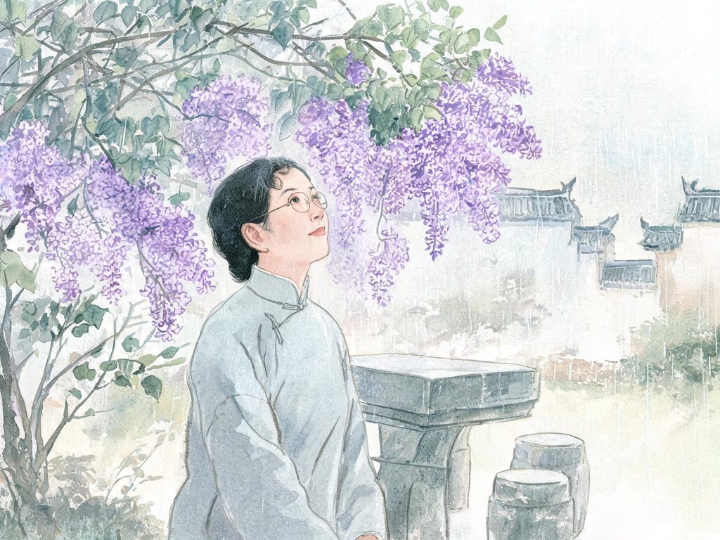 古诗词中的丁香李商隐李璟等诗人插画