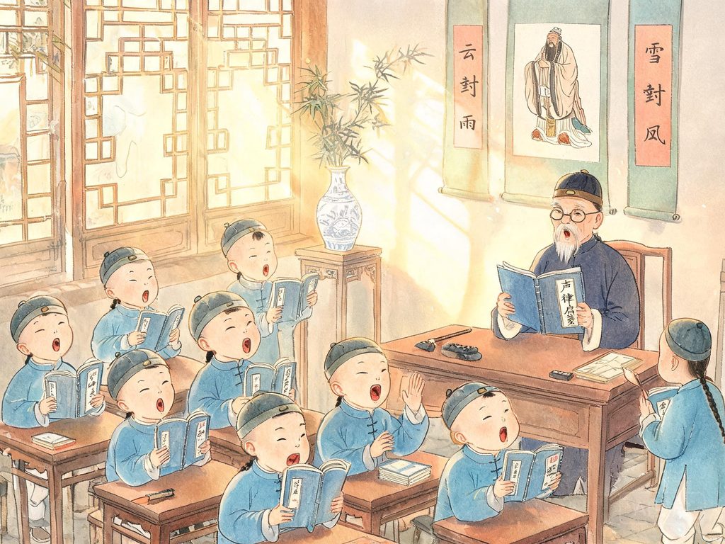 对联有趣故事插画
