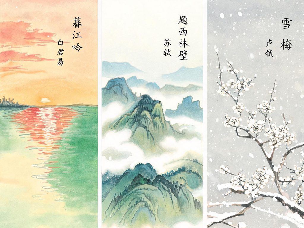 从苏轼题壁到王安石推敲"绿"字的故事画面