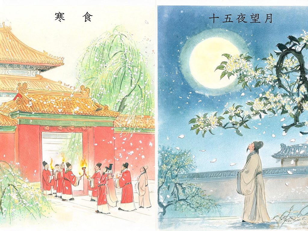传统节日连珠插画