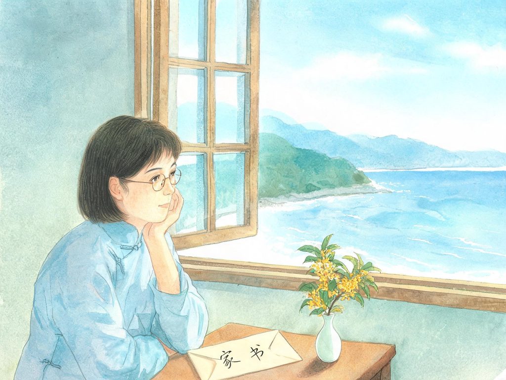琦君的故乡情结插画