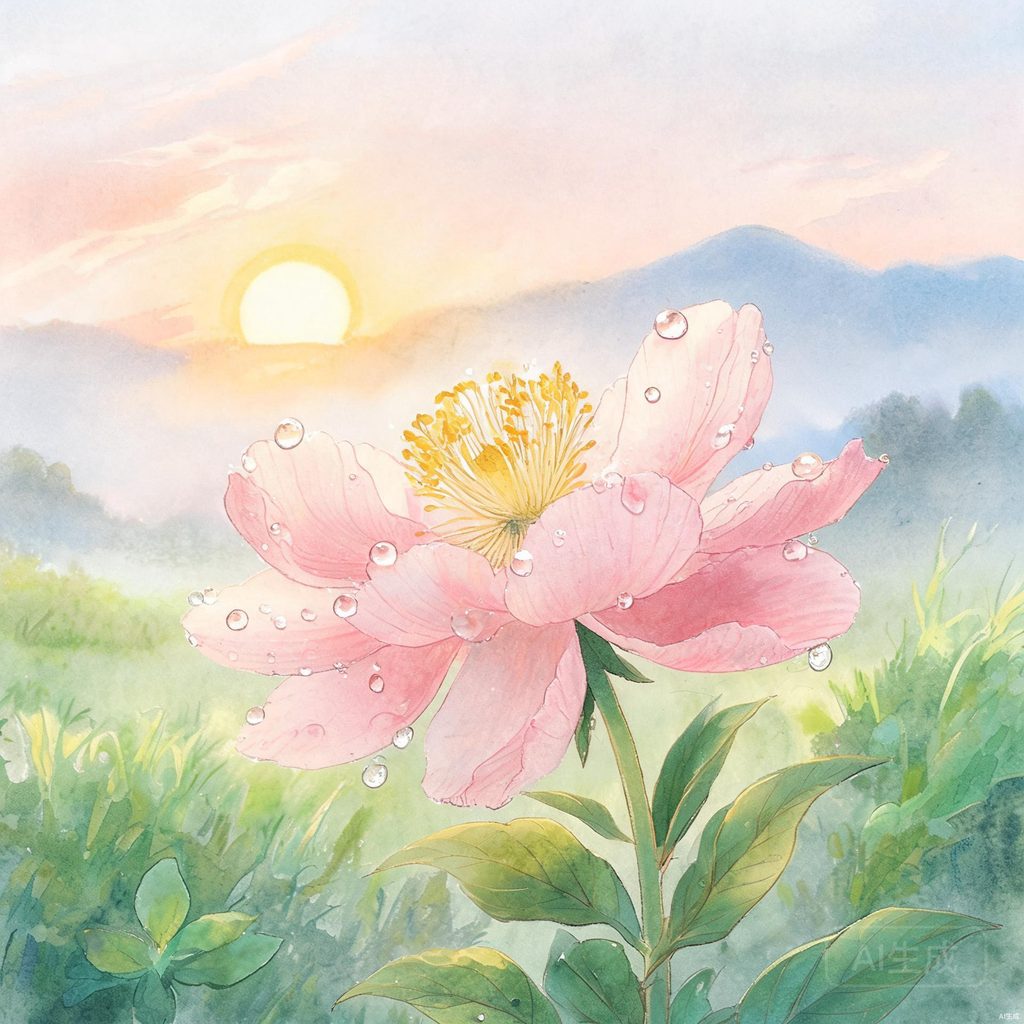 花朵从开到谢的生命赞歌插画