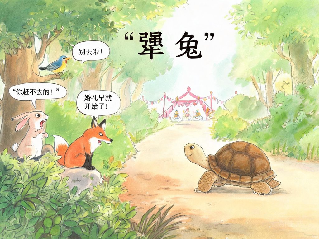 一只小乌龟在路上坚定爬行的画面