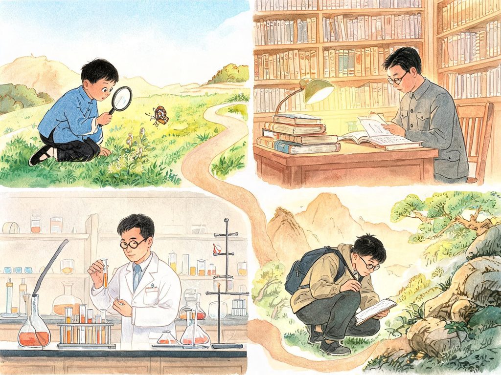 科学家在实验室工作的插画
