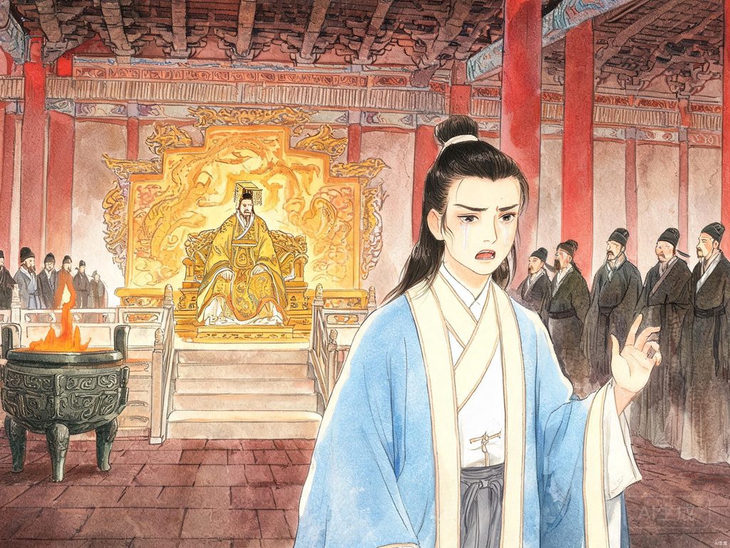 曹植七步成诗与豆萁相煎插画