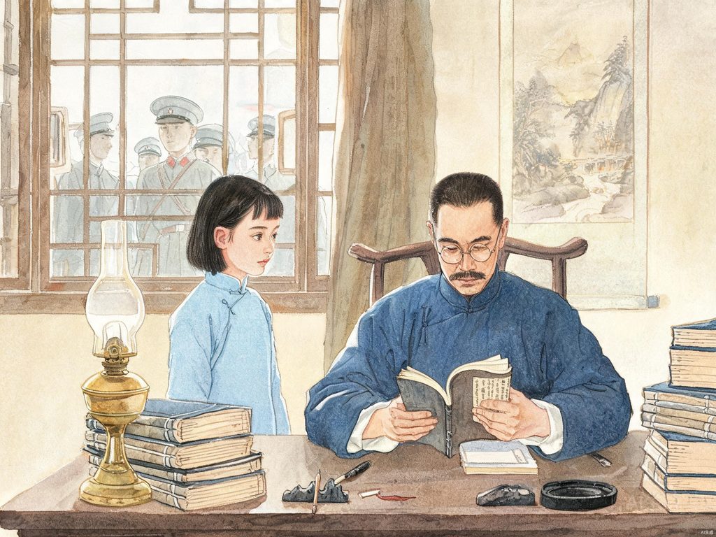 李大钊被捕前后的悲壮插画