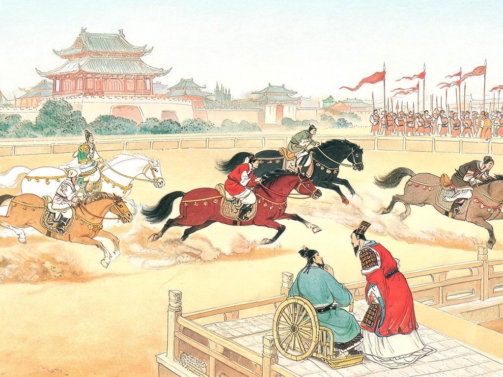 田忌赛马策略插画