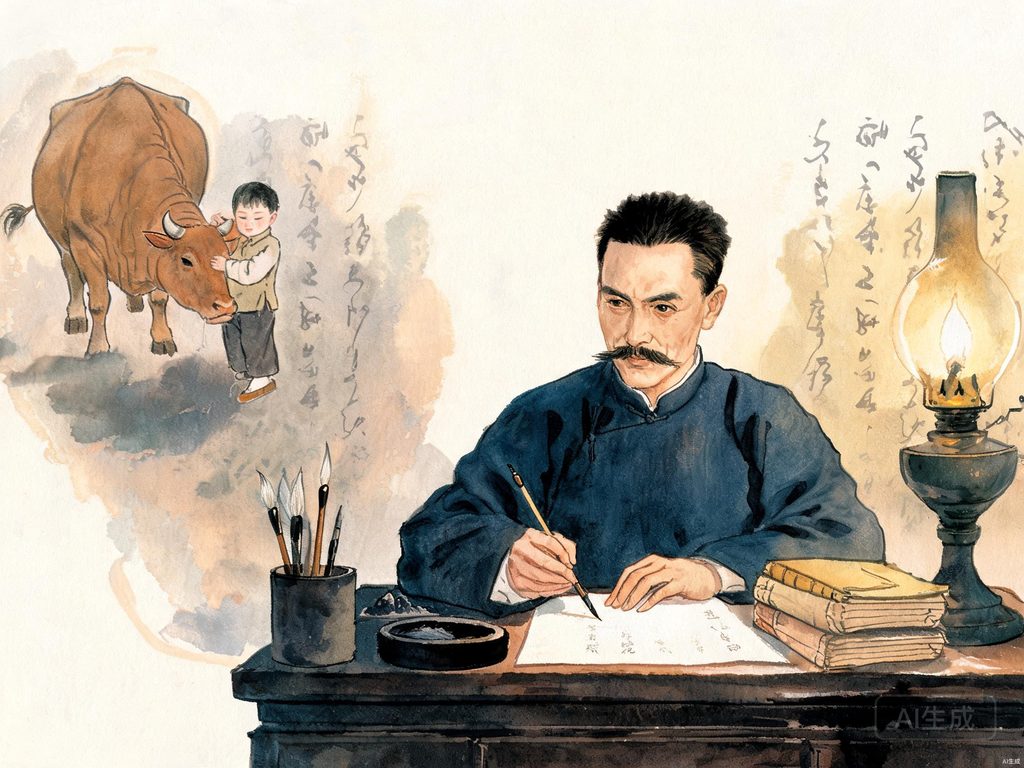 两种人生对照的哲理插画